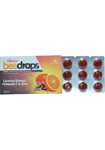 Balen Beedrops Portakal Aromalı Bitkisel Drops 24 Adet