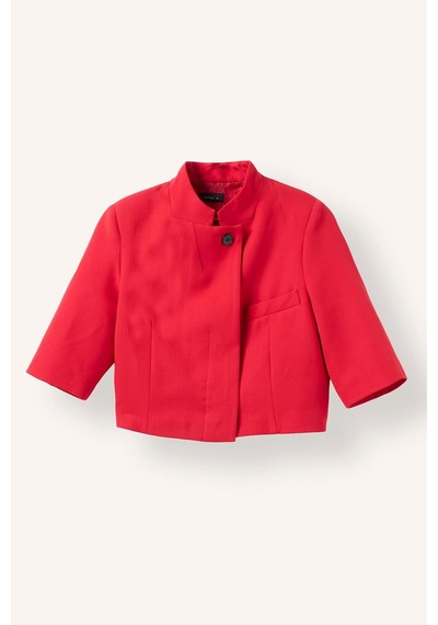 Defacto Cropped Fıt Dik Yaka Blazer Kırmızı Ceket I4340ax26hsrd107 Kırmızı-rd107