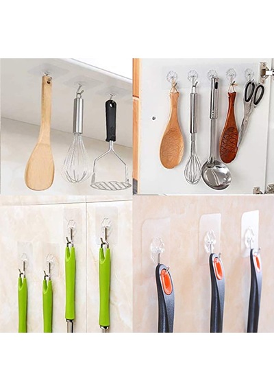 Yapışkanlı Duvar Kancaları Banyo Mutfak 24 Paket Ağır Hizmet 10 Kg Maks Çivisiz Yapışkan Askılar Paslanmaz Kancalı Yardımcı Havlu Banyo Tavan Kancaları Diğer