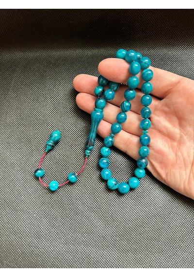 Katalin Kehribar Tesbih Usta İşçilikli Küre Kesim Özel Yazılı Erkek Sertifikalı Kişiye Özel İsimli Ks1783