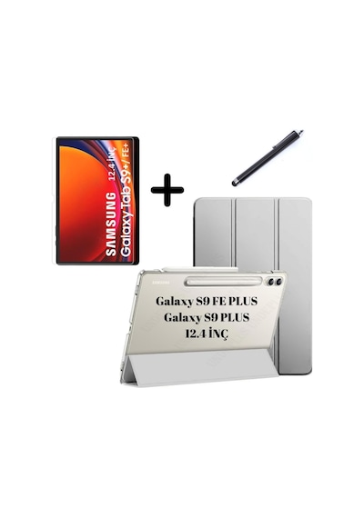 Samsung Galaxy Tab S9 Fe Plus/s10 Plus/s9 Plus İle Uyumlu Kılıf Set Pu Deri Smart Tablet Kilifi Ekran Koruyucu + Kalem Arka Kapak