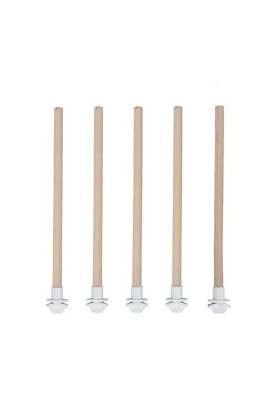 5'li Pürüzsüz Ahşap Kuş Tüneği 25 Cm