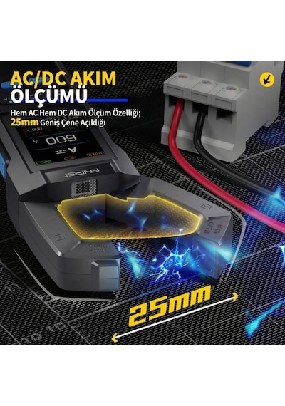 Fnırsı Dmc-100 Akım Gerilim Pens Metre 10000 Sayımlı Dijital True Rms Multimetre