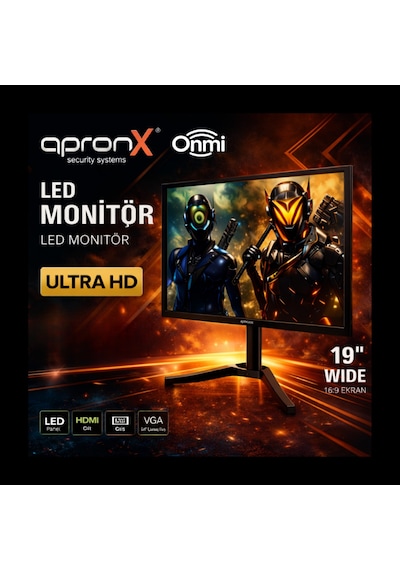 Apx-nw19 19 İnç Led Monitör 900p Vga Hdmı Girişli