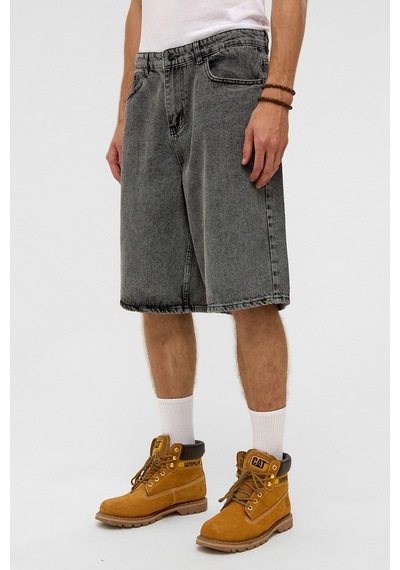 Vamos Oversize Bermuda Denim Şort 40-285 Gri