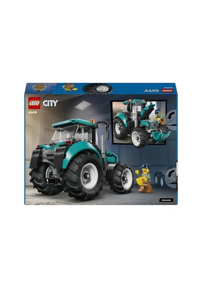 City Traktör 60498 6 Yaş Ve Üzeri Erkek Ve Kız Çocuklar İçin Çiftçi Minifigürü İçeren Yaratıcı Dekorat
