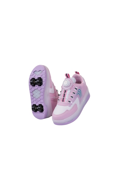 Kız Çocuk Patenli Işıklı Rahat Spor Ayakkabı&yeni Model Tarz Patenli Kaykay Tekerlekli Lila Pembe