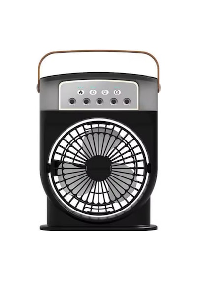 Şarjlı 600 Ml Su Hazneli Taşınabilir Masaüstü Vanilatör Güçlü Fan Ve 2000 Mah Pil Siyah Diğer