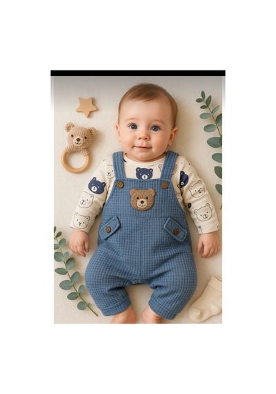 Uğur Bebe Ayı Desenli Erkek Bebek Tulum 3 Lü Tulum Seti Zıbın Tulum Çorap 3-6-9 Ay Bebek Kiyafeti Mavi Mavi Uğur Bebe Ayı Desenli Erkek Bebek Tulum 3 Lü Tulum Seti Zıbın Tulum Çorap 3-6-9 Ay Bebek Kiyafeti Mavi Mavi