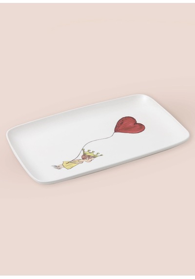 The Mia Luv Dikdörtgen Servis Tabağı 31x20 Cm Çok Renkli