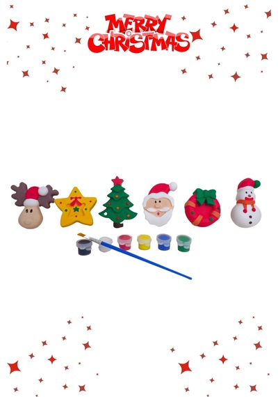 Eğitici Etkinlik Yılbaşı-noel-christmas 6'li Set 2 Boyutlu 8 Cm