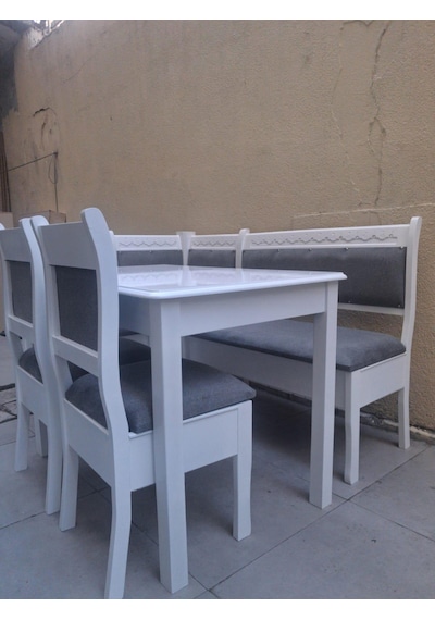 Köşe Mutfak 90553 Tk Kayın Ahşap Sandık Açıl Masa Babyface Gri Kumaş Parlak Beyaz Lake Açık Gri Köşe Mutfak 90553 Tk Kayın Ahşap Sandık Açıl Masa Babyface Gri Kumaş Parlak Beyaz Lake Açık Gri