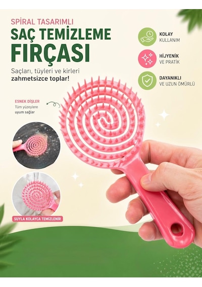 Tarak Üç Boyutlu Profesyonel Spiral Yuvarlak Saç Fırçası