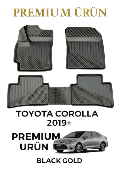 Toyota Corolla 2019+ Uyumlu 3d Oto Paspas Premium