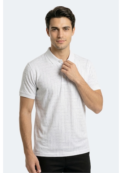Slazenger Zany Erkek Polo Yaka Beyaz Tişört