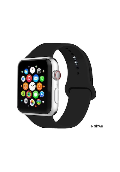 Apple Uyumlu  Watch Kordon 2 3 4 5 6 Se 38 40 MM Kordon Silikon Kayış