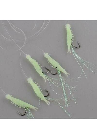 Fladen Living Shrimp Karides 5 Li Glow Çapari No:6 İğne