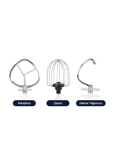 Schafer Prochef Master Multi Kıyma Aparatlı 1500 W Stand Mikser 5 L-antrasit
