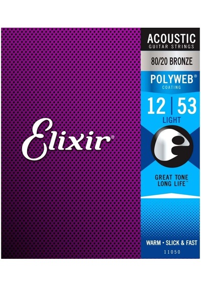 Elixir 012-053 80/20 Bronz Polyweb Akustik Gitar Teli 11050