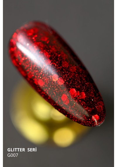 Momo Professional Kalıcı Oje G007 Kırmızı Parıltılı Şarap 14 ML