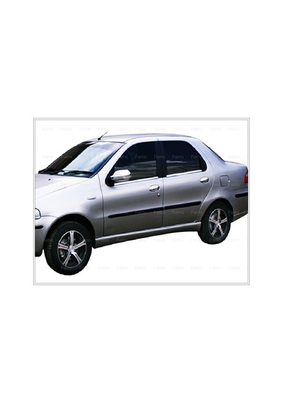 Fiat Albea Krom Cam Çıtası 4 Prç. 2002 Üzeri  P.Çelik