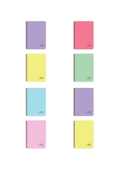 Keskin Color Keskin Pastel Show Pp Kapak Spiralli Defter A5 72 Yp. Çizgili 324511-99 Çok Renkli