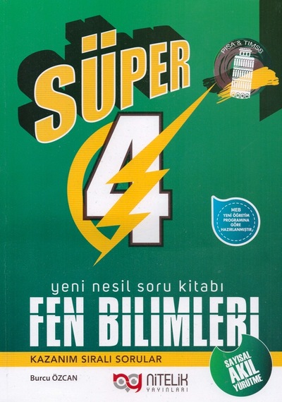 Nitelik 4.Sınıf Süper Fen Bilimleri Soru Kitabı