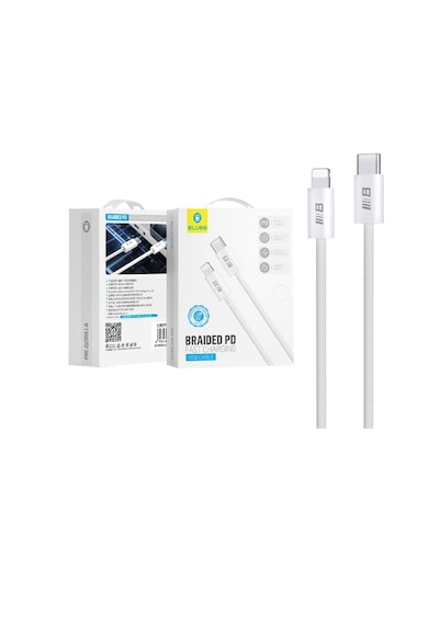 Blueo Braided PD 60 W  Lightning Ultra Hızlı Şarj Data Kablosu 1 M
