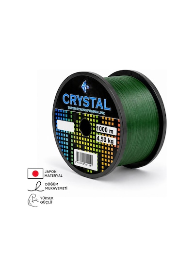 1000 Mt Bobin Misina - Crystal - Yeşil - Ekstra Güçlü - 0,35 Mm