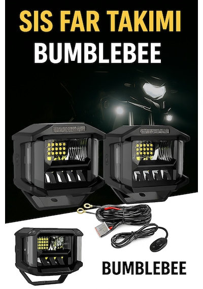 Bumblebee 80 Watt Profesyonel Motosiklet Led Sis Far Takımı