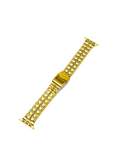 ​​​Apple Uyumlu  Watch 42 MM 44 MM 45 MM Kordon Şeritli Bakla Metal Kordon 5