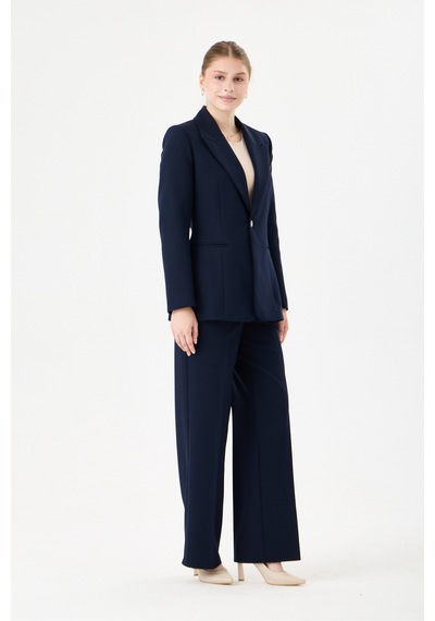 Velnara Moda Klasik Tek Düğme Ceket & Boru Paça Pantolon - Kadın Takım Elbise Lacivert- Velnara Tasarımı Lacivert - 918589140 Lacivert Velnara Moda Klasik Tek Düğme Ceket & Boru Paça Pantolon - Kadın Takım Elbise Lacivert- Velnara Tasarımı Lacivert - 918589140 Lacivert