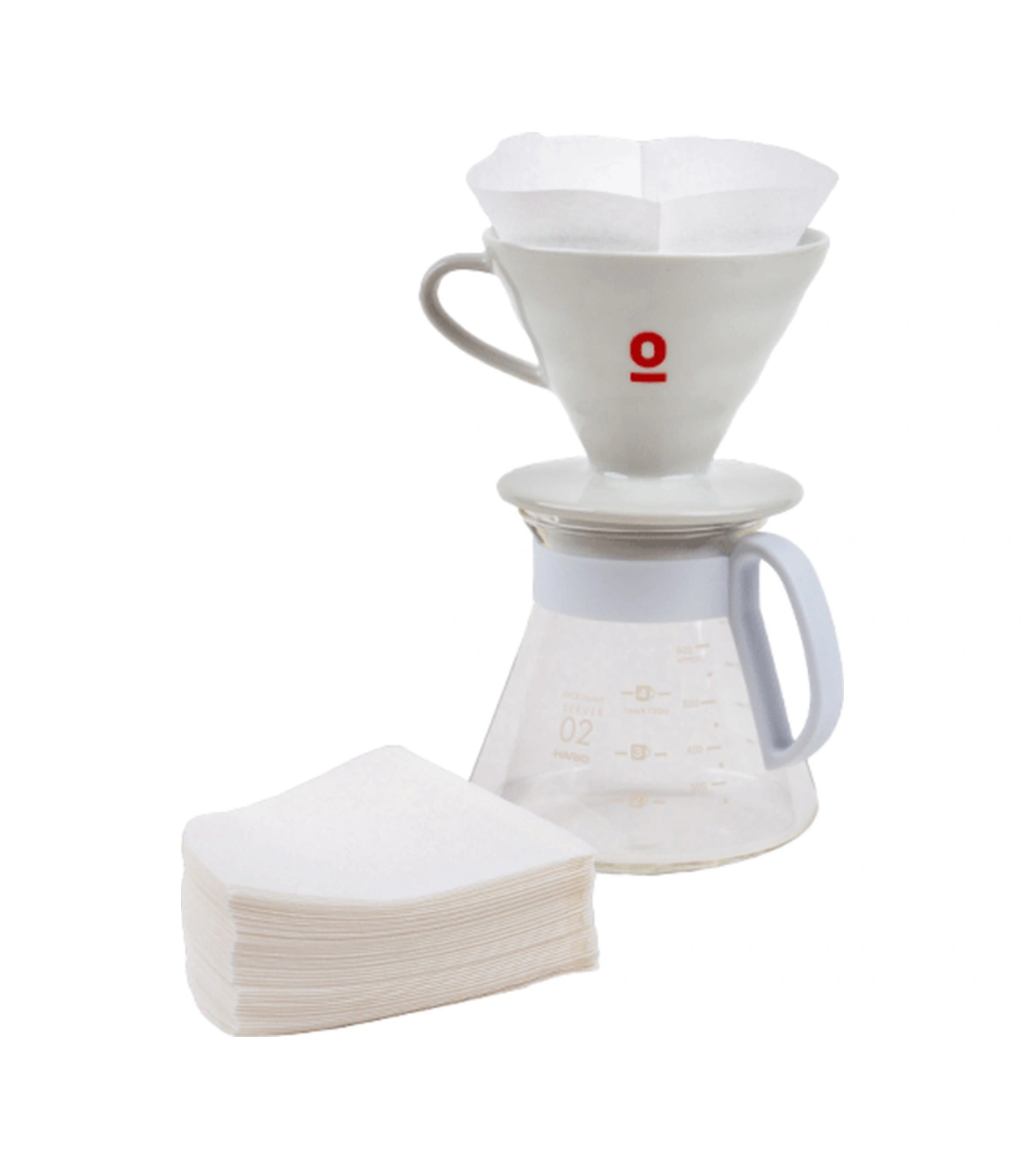 V60 Seramik Demleme Seti - 02 Dripper, Servis Sürahisi, Filtre Kağıdı Ve Ölçü Kaşığı