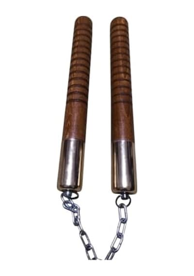A³store Spor Nançaku Mınçıka Yüksek Kaliteli Ahşap Nunçaku Mınçıka Eğitim Spor Dragon Nunchaku Beyaz - Gri
