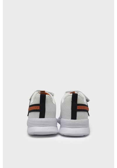 Pepino P-1432 Beyaz Turuncu Unısex Çocuk Çift Cırtlı Sneaker Beyaz Turuncu