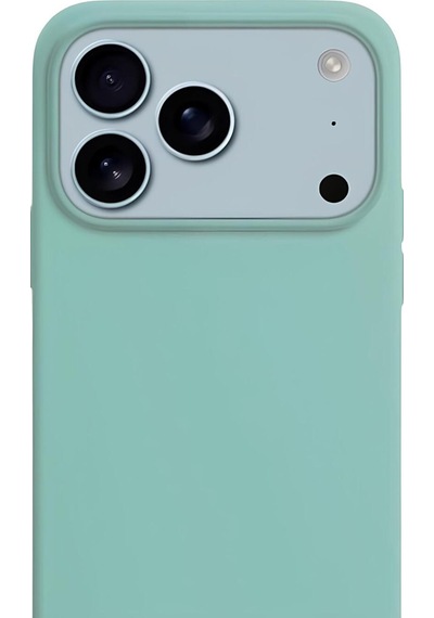 Apple Uyumlu iPhone 17 Pro Max Soft Touch Lansman Silikon Kılıf Mint Yeşil Mint Yeşili