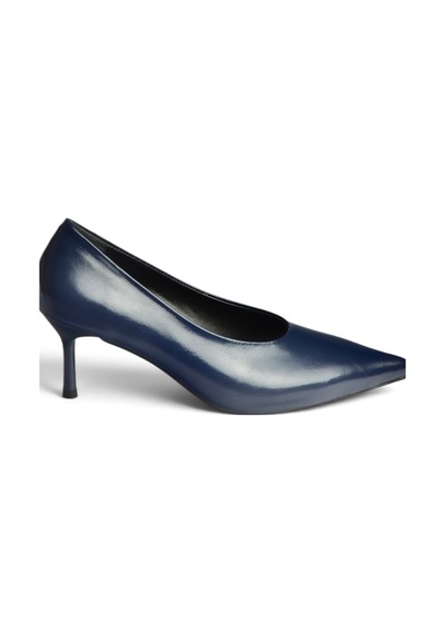 Fox Shoes Z676026060 Lacivert Rustik İnce Topuklu Kadın Stiletto Ayakkabı