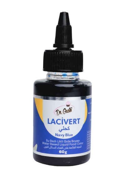 Su Bazlı Likit Gıda Boyası Lacivert 60 Gr Yoğun Renk Veren Pastacılık Boyası