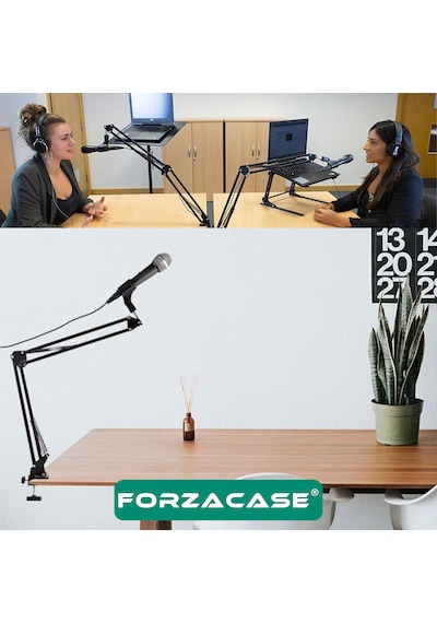 Forzacase Masaüstü 360 Derece Ayarlanabilir Akrobatik Mikrofon Tutucu Stand - Fc1154