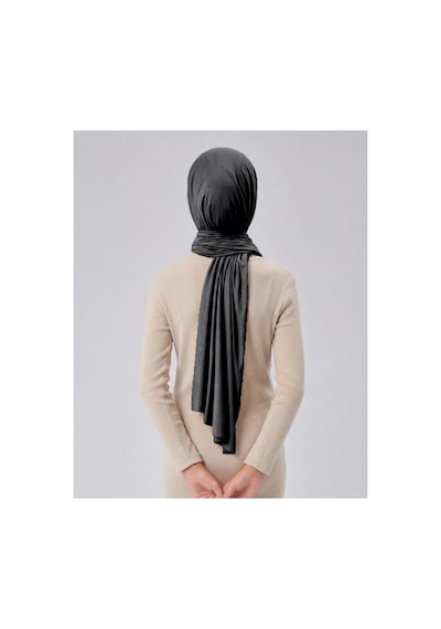 Sonbaharmoda Kız Çocuk Penye Şal, Viskon Likralı, 60x150 Cm, 10-12 Yaş, Tesettür Şal. Füme