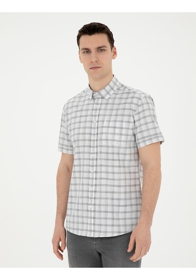 Pierre Cardin Erkek Gri Gömlek Kısa Kollu 50288566-vr024 Gri
