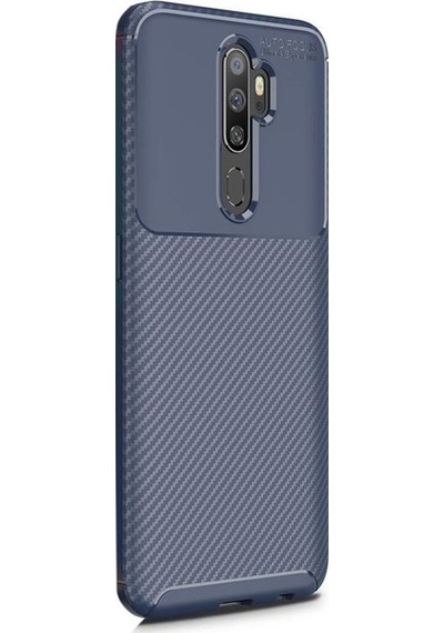 Apsuwa Oppo A9 2020 Kılıf Negro Karbon Fiber Silikon