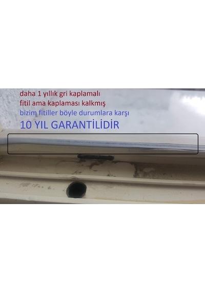 Fan 04 Gri Kaplama Sabit Cam Contası Fitili Epdm Kauçuk
