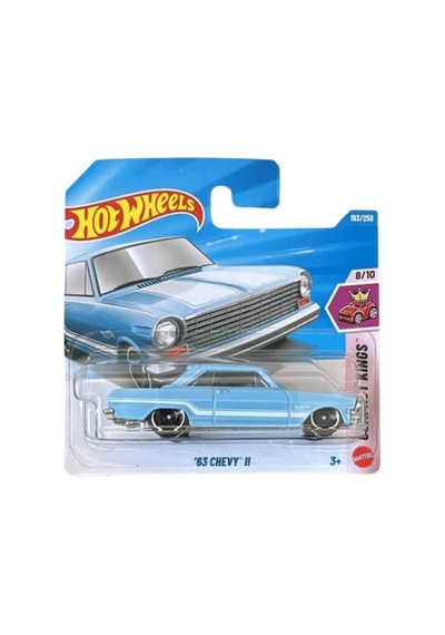 Hot Wheels '63 Chevy Iı - 1/64 Diecast Model Araba Çok Renkli