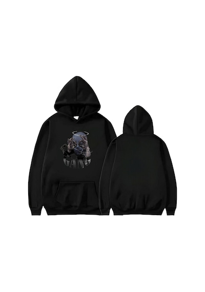 Startmore Gang Baskılı Kapişonlu Sweatshirt Siyah