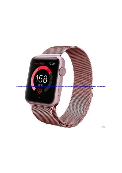 Apple Uyumlu Watch 38Mm Celik Orme Kordon Rose Gold