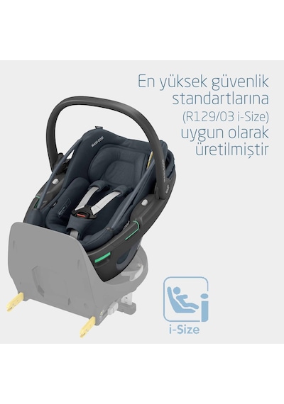 Maxi-Cosi Coral 360 Dönebilir Isofix Bazalı 2'si Bir Arada Ana Kucağı ve Oto Koltuğu Essential Graphite