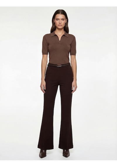 Koton Slim Fit Cepli Viskon Karışımlı Kemer Detaylı İspanyol Paça Pantolon Kahverengi 6wak40203uw Kahve Koton Slim Fit Cepli Viskon Karışımlı Kemer Detaylı İspanyol Paça Pantolon Kahverengi 6wak40203uw Kahve