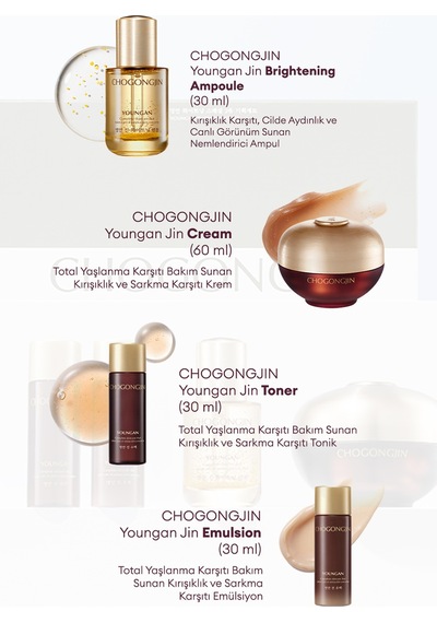 Missha Chogongjin Youngan Brightening Kırışıklık Karşıtı Cilde Aydınlık ve Canlı Görünüm Sunan Set