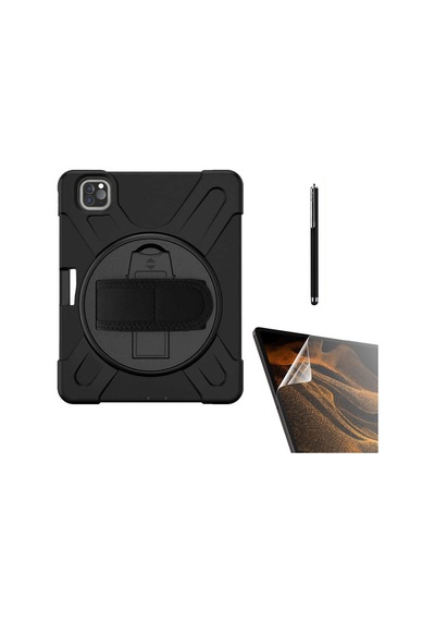 Apple Uyumlu iPad Pro 11 2020 12.9 İnç Kılıf Defender Tablet Tank Koruma Standlı Df33 Nano Kalem